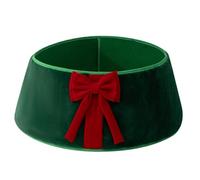 Falda para Arbol De Navidad, Felpa Collar para Arbol De Navidad con Lazo, Reutilizables Pie Arbols NavideÃo, Funda para Base SoporteÁrbols, Decoración NavideÃa para Interior Exterior(A)