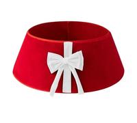Falda para Arbol De Navidad, Felpa Collar para Arbol De Navidad con Lazo, Reutilizables Pie Arbols NavideÃo, Funda para Base SoporteÁrbols, Decoración NavideÃa para Interior Exterior(A)