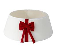 Falda para Arbol De Navidad, Felpa Collar para Arbol De Navidad con Lazo, Reutilizables Pie Arbols NavideÃo, Funda para Base SoporteÁrbols, Decoración NavideÃa para Interior Exterior(A)