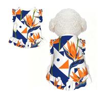 Falda para mascotas con estampado de Calla & Bird of Paradise, linda ropa para perros pequeños, ropa de perro para Navidad y Acción de Gracias