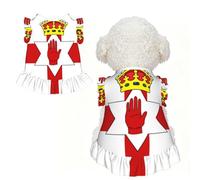 Falda para mascotas con estampado de la bandera de Irlanda del Norte, linda ropa para perros pequeños, ropa de perro para Navidad y Acción de Gracias