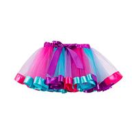 Falda para niña, cintura elástica, tutú, falda tutú, enagua para niños, vestido de danza, fiesta de Halloween, disfraz de carnaval, 01-Hot Pink, 5-8 años