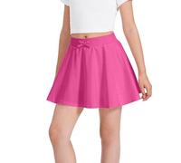 Falda para Niñas Casual Faldas Corta Plisada Skater Cintura Alta Elástica Color Sólido Minifalda de Tenis Golf Skorts Faldas Deportiva Patinador Danza Tenis Disfraz para Niños 3-13 Años