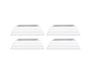Falda para Poste 4 X 4, Cubierta Base Columna Deck, Tipo Dividido, Piezas | Sin decoloración, blanco, tamaño interior de 10,2 x 10,2 cm, tamaño exterior de 15 x 15 cm, para valla de pasamanos de porche