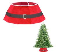 Falda Plegable para árbol de Navidad de 26.8 Pulgadas, Cubierta de Base de árbol de Navidad, Collar y Canasta, Anillo para decoración de árbol