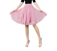 Falda plisada de alta calidad para mujer, color rojo, Rosa., talla única