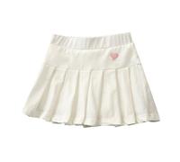 Falda plisada de ballet infantil para niñas, falda escolar, minifalda plisada, falda de patinadora casual princesa niña, Blanco, 2-3 años