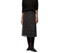 Falda Plisada de Malla para Mujer con Estampado, marrón extraoscuro, 34