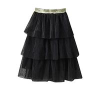 Falda Plisada de Verano para Niñas Tejido Seersucker con Detalles de Malla y Corte Princesa para Edades de 1 a 8 Años #1218E