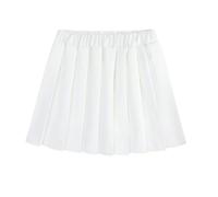 Falda Plisada Deportiva de Cintura Alta para niñas - Estilo Veraniego y Casual para Uso Diario en Escuela y Actividades (White, 13-14 Years) #52