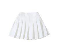 Falda Plisada Deportiva para niñas de Cintura Alta diseño Informal y Moderno Ideal para Verano y Actividades Escolares favorece Movimientos cómodos y Estilo Casual (White, 17-18 Years) #53
