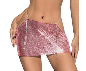 Falda plisada negra para mujer, con líneas A, elástica, mini roja, informal, cintura alta, carnaval, faldas brillantes, color amarillo, campanas verdes, rose gold, Tallaúnica