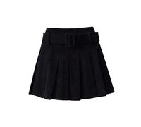 Falda plisada para mujer, minifalda de pana de invierno con cinturón, forro de cintura alta, corte en A, informal, minifalda estilo patinador, falda pantalón holgada para tenis y baile, varios col