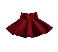 Falda Plisada para Niñas de Cintura Alta Casual Sólida sobre la Rodilla Una Línea Corte en Punto para Pequeñas (11-12 Years)