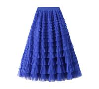 Falda Tul Mujer Azul,Falda Tul Mujer-Tutu Rojo Navidad Tutu Negro Tul de Diario Tutu Blanco Novia Tutu Rojo Cintura Elástica de Fiesta Irregular Tutu Blanco Largo Tutu Rojo y Negro
