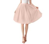 Falda Tul Mujer, Corta Mujer Cintura Elástica, Multicapa Tutu, de Casual, Disfraces Elegante Vintage para Ballet Prom Cosplay Fiesta Carnaval 2026