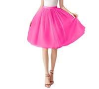 Falda Tul Mujer, Corta Mujer Cintura Elástica, Multicapa Tutu, de Casual, Disfraces Elegante Vintage para Ballet Prom Cosplay Fiesta Carnaval 2026