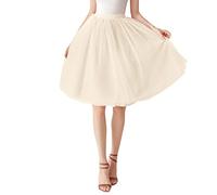 Falda Tul Mujer, Corta Mujer Cintura Elástica, Multicapa Tutu, de Casual, Disfraces Elegante Vintage para Ballet Prom Cosplay Fiesta Carnaval 2026