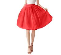 Falda Tul Mujer, Corta Mujer Cintura Elástica, Multicapa Tutu, de Casual, Disfraces Elegante Vintage para Ballet Prom Cosplay Fiesta Carnaval 2026