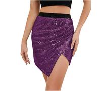 Falda Tul Mujer - Falda Mujer Talla Grande Saten Disfraz Para Ballet Steampunk Bailarina Minifalda Elástica Cortas Retro 80s Nochevieja Para Carnaval Semana Santa Fiesta Halloween 2#púrpura XXL