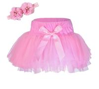 Falda tut con pantalones cortos para beb ni a, falda pantal n de tul para reci n nacida de 0 a 24 meses, color rosa