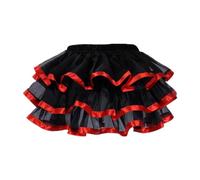 Falda tutú de carnaval con lentejuelas y purpurina para mujer, falda de fiesta de malla en capas, cintura elástica para fiestas, festivales, bailes, actuaciones de Halloween, rosso, L