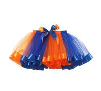 Falda tutú de Malla Doble para niñas, diseño de Animal Salvaje, Falda de Vuelo para Fiesta y exhibición, Ajuste cómodo y Suave, Talla 2-11 años (Blue, 2-4 Years)