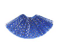 Falda tutú de malla para mujer, con lentejuelas, diseño de patchwork, elegante falda de ballet para danza, actuaciones de princesa, azul oscuro, talla única