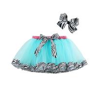 Falda Tutú para Niñas con Estampado de y Negro Vestido de Elegante con Decorativo (Sky Blue, 2-4 Years)