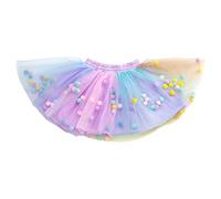 Falda tutú para niñas, falda de tul en capas, falda de princesa con bolas abullonadas para niñas, vestidos de cumpleaños para niñas, falda de ballet de tutú arco iris, a, 3-4 años