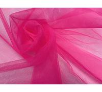 Falda tutú para vestir, tela de red, cortinas de tul drapeadas, material de decoración de boda, 147 cm a 174 cm de ancho (se vende por metros) (rosa ultravioleta)