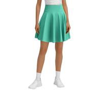 Falda vaquera maxi acampanada para mujer, versátil 45 cm de largo, plisada, falda acampanada, diseño no transparente, corta y ajustada, verde, XXL