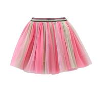 Faldas de ballet batik para fiesta de disfraces, falda de baile con estrellas arcoíris, versátil, con diseño de acordeón, ideal para actividades al aire libre, ropa escolar, Rosa intenso., 3-4 años
