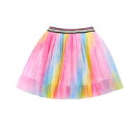 Faldas de ballet batik para fiesta de disfraces, falda de baile con estrellas arcoíris, versátil, con diseño de acordeón, ideal para actividades al aire libre, ropa escolar, Rosa., 5-6 años