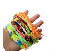 Faldas de calamar de silicona de color aleatorio para hacer plantillas, tentáculos de señuelo sin derretir, paquetes a granel para atar moscas y manualidades de aparejos