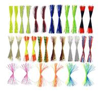 Faldas de cebo | 30 paquetes, , coloridas, fáciles de usar, reemplazo de faldas, adecuado para perca, trucha, bagre, agua salada, lago, estanque, , orilla