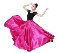 Faldas de Flamenco 10 Colores for Mujer, for Danza, Coro Gitano, for Adultos, un Solo Color, for actuaciones escénicas, for Mujeres, for toreo, for España(Color2,S)