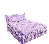 Faldas de La Cama,Cubre Canape Colcha con Falda Volantes, Textiles for el hogar, Ropa de Cama Estampada, cubrecamas, sábanas, Funda Antipolvo(MEIGUIAIRENZI,150x200x40cm 1pc)