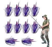 Faldas de plantilla | Paquete de 10 faldas de cebo giratorias de silicona, equipo de para lubina, agua dulce, , familia, actividades al aire libre, amigos, camping, supervivencia