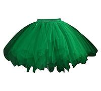 Faldas de Tul Cortas Falda Tutu Mujer Falda Tul Disfraz Fiesta Corta Tutú para Bodas Disfraces con Tutu Ballet Adulto Enaguas para Vestidos Tutus Bailarina Pollera de Tul Capas Enagua Minifalda Verde