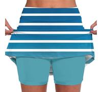 Faldas de verano para mujer, ligeras, suaves, clásicas, informales, modernas, ajuste regular, acampanadas, estampado floral, vacaciones, playa, cóctel, faldas para mujer, azul, XL