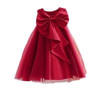 Faldas japonesas para niñas, vestido de rendimiento, vestido de pompón, vestido de alta gama, vestido de piano (4 años, 8 años) de tul para niñas, rojo, 4-5 años