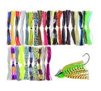 Faldas Jig de silicona - 30 Pack Bass Spinner Baits, Alambres flexibles de señuelo, faldas de repuesto Spinnerbait | Renovación rápida de cebos para la diversión familiar de Acción de Gracias al aire