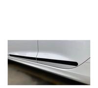 Faldas Laterales Tiras Antiarañazos Puerta Pegatinas Protectoras Decorativas Goma Cuerpo Color Blanco Negro Alerón Falda Lateral(Black 2PCS-65CM)