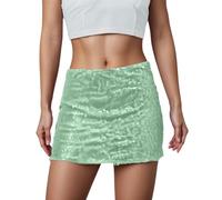 Faldas Lentejuelas Faldas Lentejuelas Trajes de Carnaval Adulto Disfarce Carnaval de Epoca Natal Wonder Christmas Dress Disfraz Los Increibles Disfraces Hippies Mujer Verde Claro L