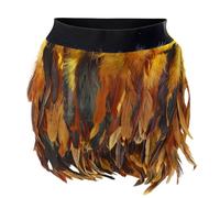 Faldas Mujer Falda Tutu Mujer Fin de Semana Casual Gótica con Plumas Y Color Irregular, Ideal para Festivales, Bares De Jazz Y Fiestas Temáticas Alternativas