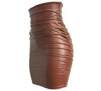 Faldas Mujer Faldas Moda Cómoda Envoltura Skinny Fit Cintura Alta A Línea Mini Faldas De Fiesta para Mujer XL Marrón