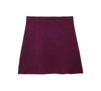 Faldas Mujer Moda Damas Punto Cintura Alta Mini Falda Mujer Color Sólido Falda A Dulce Delgada Mujer L Clarete