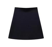 Faldas Mujer Moda Damas Punto Cintura Alta Mini Falda Mujer Color Sólido Falda De Línea A Sweet Slim Woman S Negro