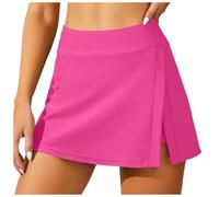 Faldas Mujer Pantalones De Baño para Mujer Belly Tightening A Line Swim Dress Built In Shorts De Baño De Cintura Alta Pantalones De Baño Pantalones De Baño XXL Hotpink
